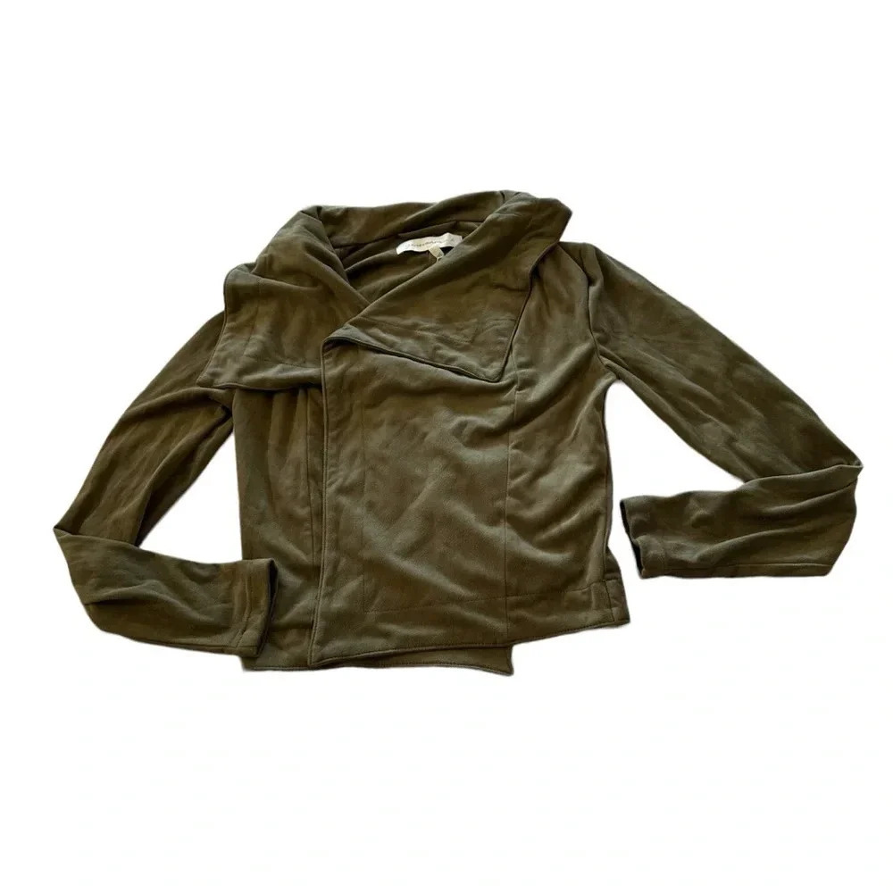 Generation K Faux Suede Short jacket Size XS, military green
